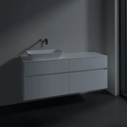 Villeroy & Boch Collaro Тумба под раковину, 4 выдвижных ящика, 1400 x 548 x 500 mm, Glossy White / Glossy White C11700DH