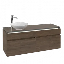 Villeroy & Boch Legato Тумба под раковину, с подсветкой, 4 выдвижных ящика, 1400 x 550 x 500 mm, Arizona Oak / Arizona Oak B588L0VH