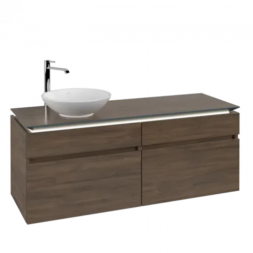 Villeroy & Boch Legato Тумба под раковину, с подсветкой, 4 выдвижных ящика, 1400 x 550 x 500 mm, Arizona Oak / Arizona Oak B588L0VH