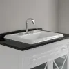 Villeroy & Boch Hommage Встраиваемая раковина, 630 x 525 x 203 mm, Альпийский белый CeramicPlus, с переливом, нешлифованный 7102A1R1