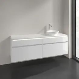 Villeroy & Boch Legato Тумба под раковину, с подсветкой, 4 выдвижных ящика, 1600 x 550 x 500 mm, Glossy White / Glossy White B598L0DH