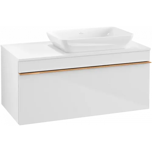 Villeroy & Boch Venticello Тумба под раковину, 1 выдвижной ящик, 957 x 436 x 502 mm, Glossy White / Glossy White A94805DH
