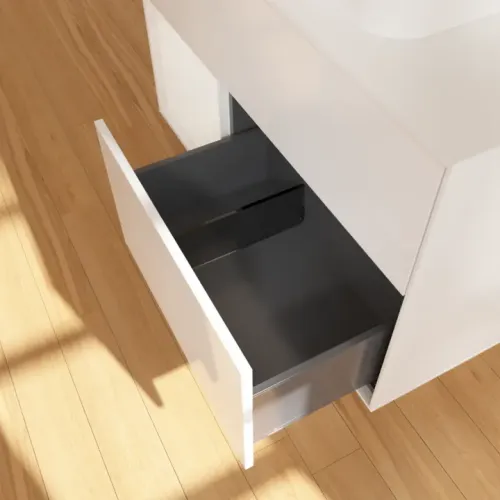 Villeroy & Boch Finion Тумба под раковину, с подсветкой, 2 выдвижных ящика, 1000 x 603 x 501 mm, Glossy White Lacquer / Glossy White Lacquer F361GFGF