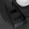 Villeroy & Boch Legato Тумба под раковину, с подсветкой, 1 выдвижной ящик, 800 x 380 x 500 mm, Black Matt Lacquer / Black Matt Lacquer B569L0PD