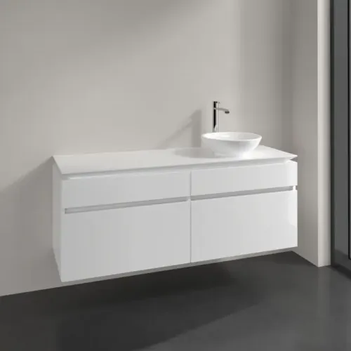 Villeroy & Boch Legato Тумба под раковину, 4 выдвижных ящика, 1400 x 550 x 500 mm, Glossy White / Glossy White B59000DH