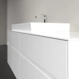 Villeroy & Boch Collaro Тумба под раковину, с подсветкой, 4 выдвижных ящика, 1400 x 548 x 500 mm, Glossy White / Glossy White C089B0DH