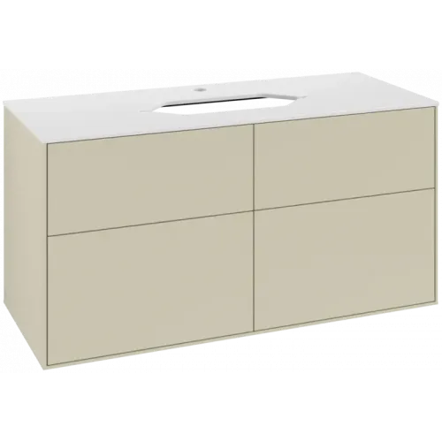 Villeroy & Boch Finion Тумба под раковину, 4 выдвижных ящика, 1200 x 603 x 501 mm, Silk Grey Matt Lacquer F26100HJ