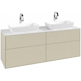 Villeroy & Boch Finion Тумба под раковину, с подсветкой, 4 выдвижных ящика, 1600 x 603 x 501 mm, Silk Grey Matt Lacquer G84100HJ