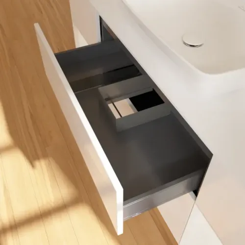 Villeroy & Boch Finion Тумба под раковину, с подсветкой, 4 выдвижных ящика, 1600 x 603 x 501 mm, Glossy White Lacquer / Glossy White Lacquer G861GFGF