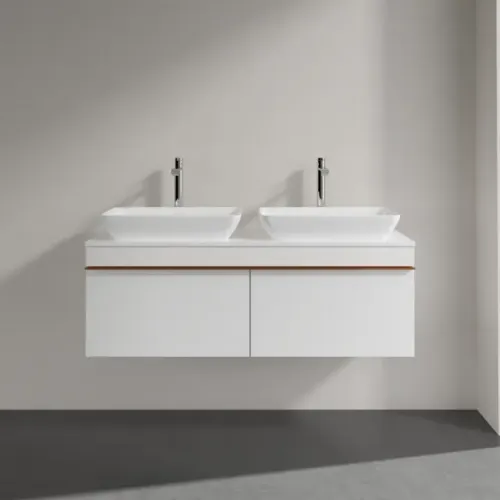 Villeroy & Boch Venticello Тумба под раковину, 2 выдвижных ящика, 1257 x 436 x 502 mm, Glossy White / Glossy White A94905DH