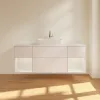 Villeroy & Boch Finion Тумба под раковину, с подсветкой, 4 выдвижных ящика, 1600 x 603 x 501 mm, Glossy White Lacquer / Glossy White Lacquer F861GFGF