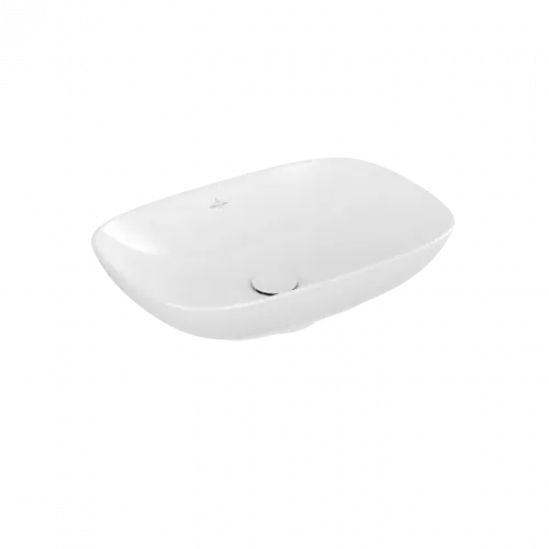 Villeroy & Boch Loop & Friends Раковина для установки на столешницу, 560 x 380 x 120 mm, Альпийский белый CeramicPlus, с переливом 4A4900R1