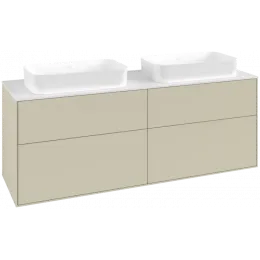 Villeroy & Boch Finion Тумба под раковину, с подсветкой, 4 выдвижных ящика, 1600 x 603 x 501 mm, Silk Grey Matt Lacquer G72100HJ