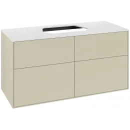 Villeroy & Boch Finion Тумба под раковину, 4 выдвижных ящика, 1200 x 603 x 501 mm, Silk Grey Matt Lacquer F38100HJ