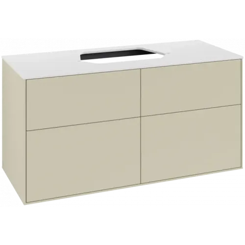 Villeroy & Boch Finion Тумба под раковину, 4 выдвижных ящика, 1200 x 603 x 501 mm, Silk Grey Matt Lacquer F38100HJ