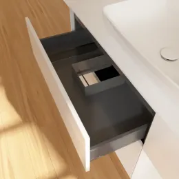 Villeroy & Boch Finion Тумба под раковину, с подсветкой, 3 выдвижных ящика, 1200 x 603 x 501 mm, Glossy White Lacquer / Glossy White Lacquer F831GFGF