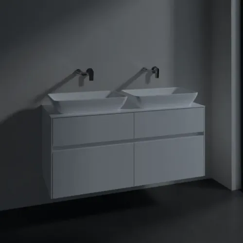 Villeroy & Boch Collaro Тумба под раковину, 4 выдвижных ящика, 1200 x 548 x 500 mm, Glossy White / Glossy White C11500DH