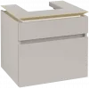 Villeroy & Boch Legato Тумба под раковину, 2 выдвижных ящика, 600 x 550 x 500 mm, Soft Grey / Soft Grey B73200VK