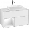 Villeroy & Boch Finion Тумба под раковину, с подсветкой, 2 выдвижных ящика, 1000 x 603 x 501 mm, Glossy White Lacquer / Glossy White Lacquer F771GFGF