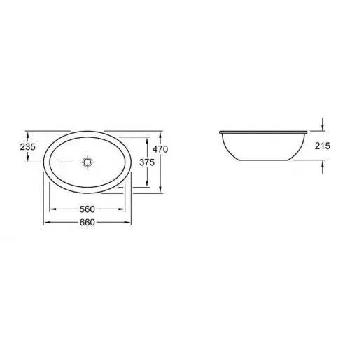 Раковина Villeroy & Boch Loop & Friends 4A550001 56х37,5 с переливом, белый альпин 4A550001