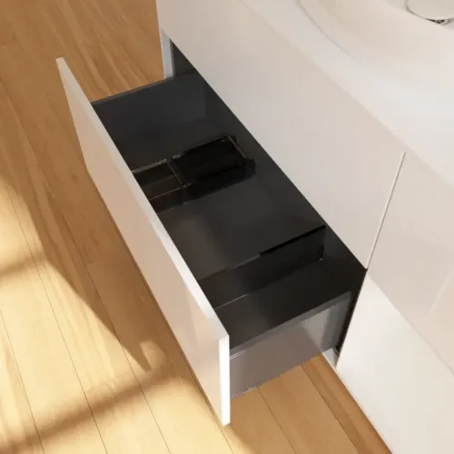 Villeroy & Boch Finion Тумба под раковину, с подсветкой, 3 выдвижных ящика, 1200 x 603 x 501 mm, Glossy White Lacquer / Glossy White Lacquer G951GFGF