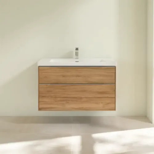 Villeroy & Boch Subway 3.0 Тумба под раковину, 2 выдвижных ящика, 973 x 576 x 478 mm, Oak Kansas C57000RH