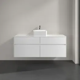 Villeroy & Boch Collaro Тумба под раковину, 4 выдвижных ящика, 1400 x 548 x 500 mm, Glossy White / Glossy White C04500DH