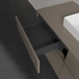 Villeroy & Boch Collaro Тумба под раковину, с подсветкой, 4 выдвижных ящика, 1200 x 548 x 500 mm, Truffle Grey / Truffle Grey C070B0VG