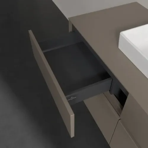 Villeroy & Boch Collaro Тумба под раковину, с подсветкой, 4 выдвижных ящика, 1200 x 548 x 500 mm, Truffle Grey / Truffle Grey C070B0VG