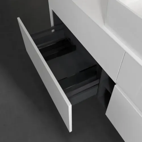 Villeroy & Boch Collaro Тумба под раковину, с подсветкой, 4 выдвижных ящика, 1600 x 548 x 500 mm, Glossy White / Glossy White C049B0DH
