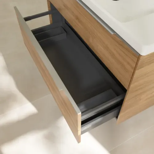 Villeroy & Boch Subway 3.0 Тумба под раковину, с подсветкой, 2 выдвижных ящика, 973 x 576 x 478 mm, Oak Kansas C570L0RH