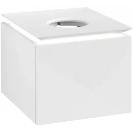 Villeroy & Boch Legato Тумба под раковину, с подсветкой, 1 выдвижной ящик, 450 x 380 x 500 mm, Glossy White / Glossy White B565L0DH