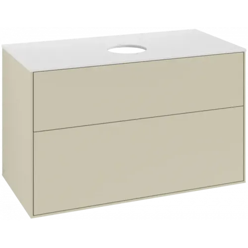 Villeroy & Boch Finion Тумба под раковину, 2 выдвижных ящика, 1000 x 603 x 501 mm, Silk Grey Matt Lacquer FA0100HJ