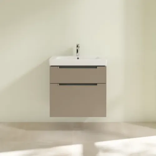 Villeroy & Boch Subway 2.0 Тумба под раковину, 2 выдвижных ящика, 637 x 590 x 454 mm, Truffle Grey A91010VG