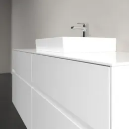 Villeroy & Boch Collaro Тумба под раковину, с подсветкой, 4 выдвижных ящика, 1400 x 548 x 500 mm, Glossy White / Glossy White C073B0DH