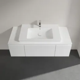 Villeroy & Boch Legato Тумба под раковину, 3 выдвижных ящика, 1200 x 380 x 500 mm, Glossy White / Glossy White B69600DH