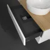 Villeroy & Boch Antao Тумба под раковину, 2 выдвижных ящика, 800 x 360 x 500 mm, лицевая поверхность без текстурированной отделки, Glossy White Lacquer / Honey Oak K19051GF