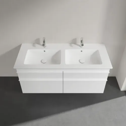 Villeroy & Boch Venticello Тумба под раковину, 4 выдвижных ящика, 1253 x 590 x 502 mm, Glossy White / Glossy White A93002DH