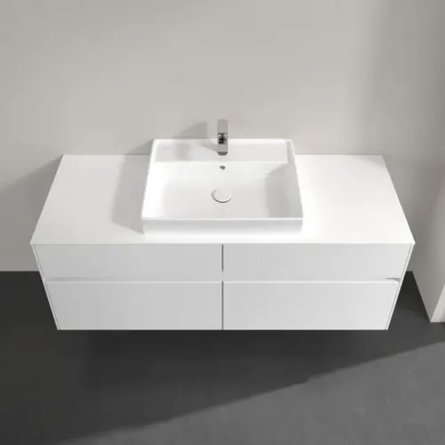 Villeroy & Boch Collaro Тумба под раковину, 4 выдвижных ящика, 1400 x 548 x 500 mm, Glossy White / Glossy White C08400DH