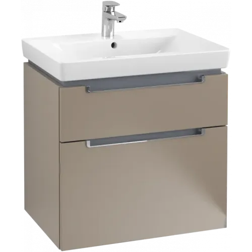 Villeroy & Boch Subway 2.0 Тумба под раковину, 2 выдвижных ящика, 637 x 590 x 454 mm, Truffle Grey A91010VG