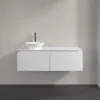 Villeroy & Boch Legato Тумба под раковину, 2 выдвижных ящика, 1200 x 380 x 500 mm, Glossy White / Glossy White B57900DH