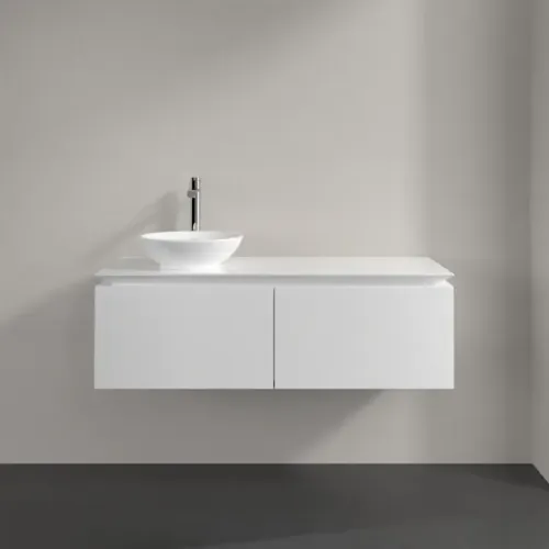 Villeroy & Boch Legato Тумба под раковину, 2 выдвижных ящика, 1200 x 380 x 500 mm, Glossy White / Glossy White B57900DH
