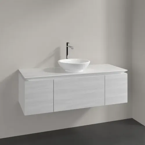 Villeroy & Boch Legato Тумба под раковину, 3 выдвижных ящика, 1200 x 380 x 500 mm, White Wood / White Wood B57700E8