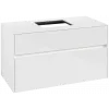 Villeroy & Boch Collaro Тумба под раковину, с подсветкой, 2 выдвижных ящика, 1000 x 548 x 500 mm, Glossy White / Glossy White C125B0DH