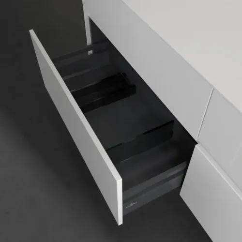 Villeroy & Boch Collaro Тумба под раковину, с подсветкой, 4 выдвижных ящика, 1600 x 548 x 500 mm, Glossy White / Glossy White C051B0DH