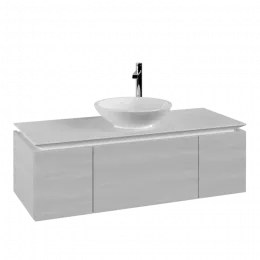 Villeroy & Boch Legato Тумба под раковину, 3 выдвижных ящика, 1200 x 380 x 500 mm, White Wood / White Wood B57700E8