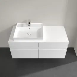 Villeroy & Boch Collaro Тумба под раковину, 4 выдвижных ящика, 1200 x 548 x 500 mm, Glossy White / Glossy White C08200DH