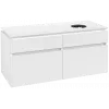 Villeroy & Boch Legato Тумба под раковину, 4 выдвижных ящика, 1200 x 550 x 500 mm, Glossy White / Glossy White B58200DH