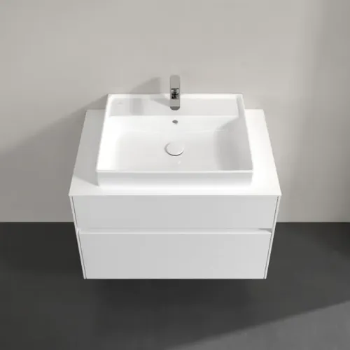 Villeroy & Boch Collaro Тумба под раковину, 2 выдвижных ящика, 800 x 548 x 500 mm, Glossy White / Glossy White C08000DH
