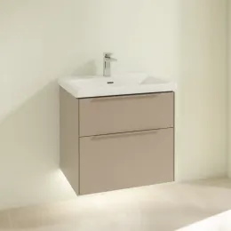 Villeroy & Boch Subway 3.0 Тумба под раковину, с подсветкой, 2 выдвижных ящика, 622 x 576 x 478 mm, Taupe C576L2VM